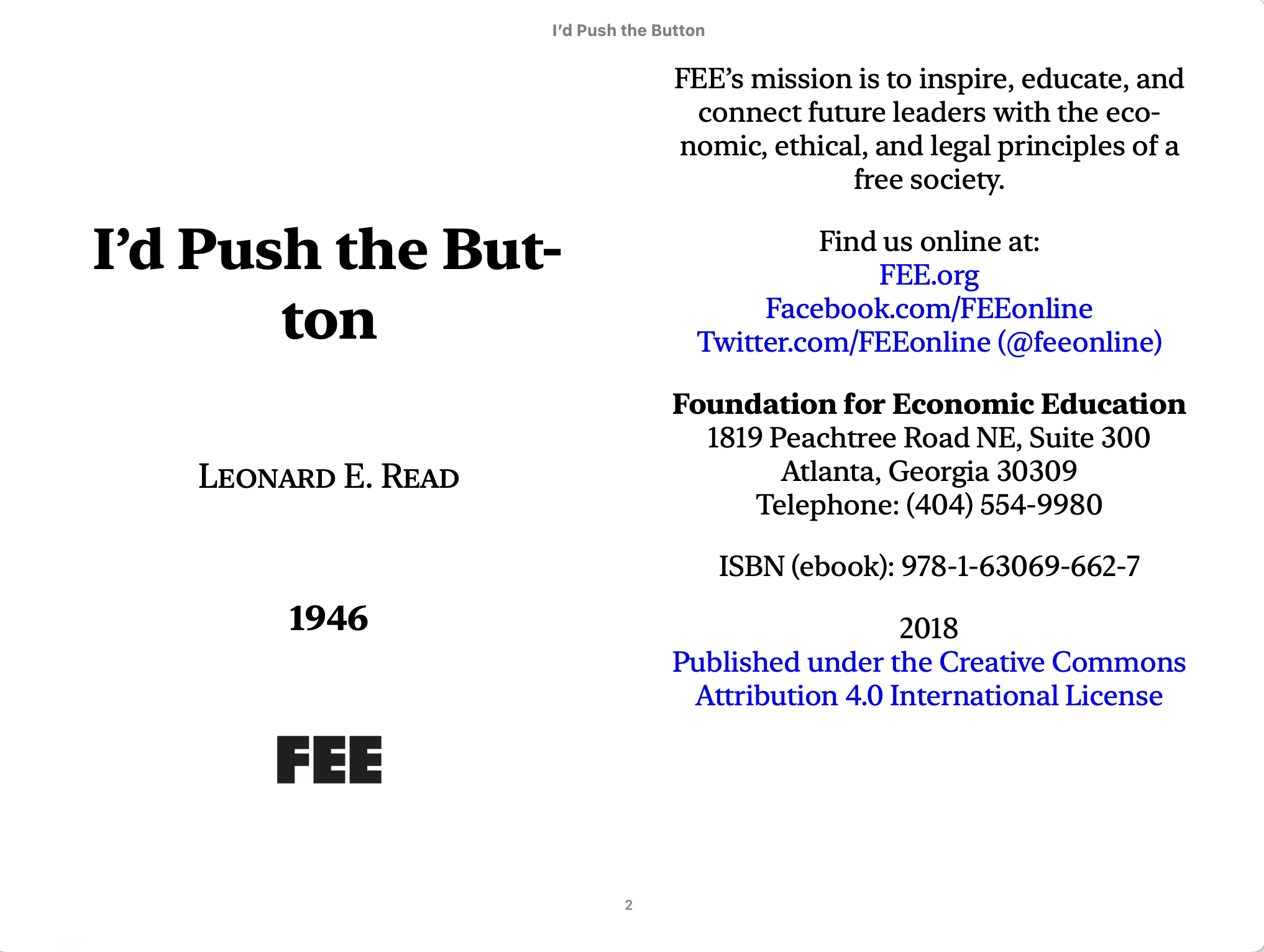 FEE CC-BY I'd Push the Button