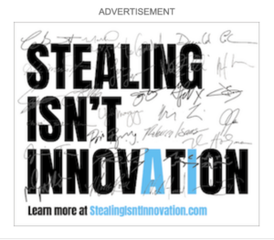 "Stealing Isn't Innovation" IP Propaganda Ad Campaign