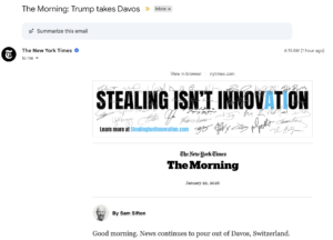 "Stealing Isn't Innovation" IP Propaganda Ad Campaign